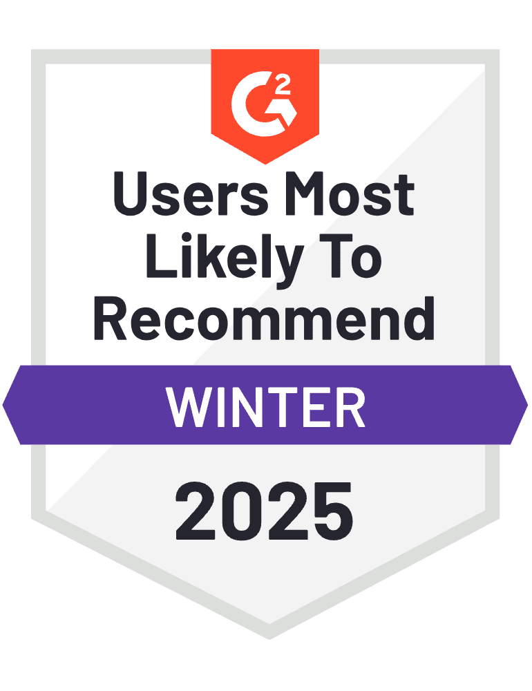 G2 Users Most Likely To Recommend Winter 2025